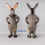 Custom Gray Brown Donkey Mascot Costume Adult Full Body Suit for Farm Events