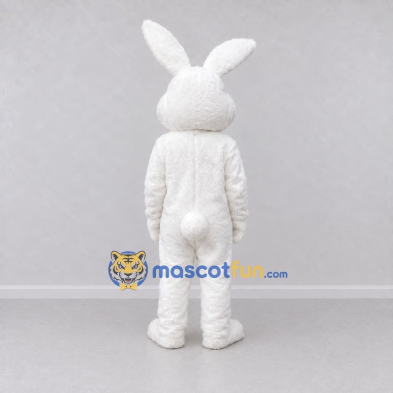 Custom White Rabbit Mascot Costume Adult Full Body Suit for Easter Events Custom White Rabbit Mascot Costume Adult Full Body Suit for Easter Events