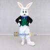 Custom White Black and Green Rabbit in Tuxedo Mascot Costume Adult Full Body Suit for Easter Events Custom White Black and Green Rabbit in Tuxedo Mascot Costume Adult Full Body Suit for Easter Events