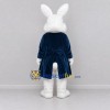 Custom White and Navy Blue Rabbit in Tailcoat Mascot Costume Adult Full Body Suit for Easter Events Custom White and Navy Blue Rabbit in Tailcoat Mascot Costume Adult Full Body Suit for Easter Events