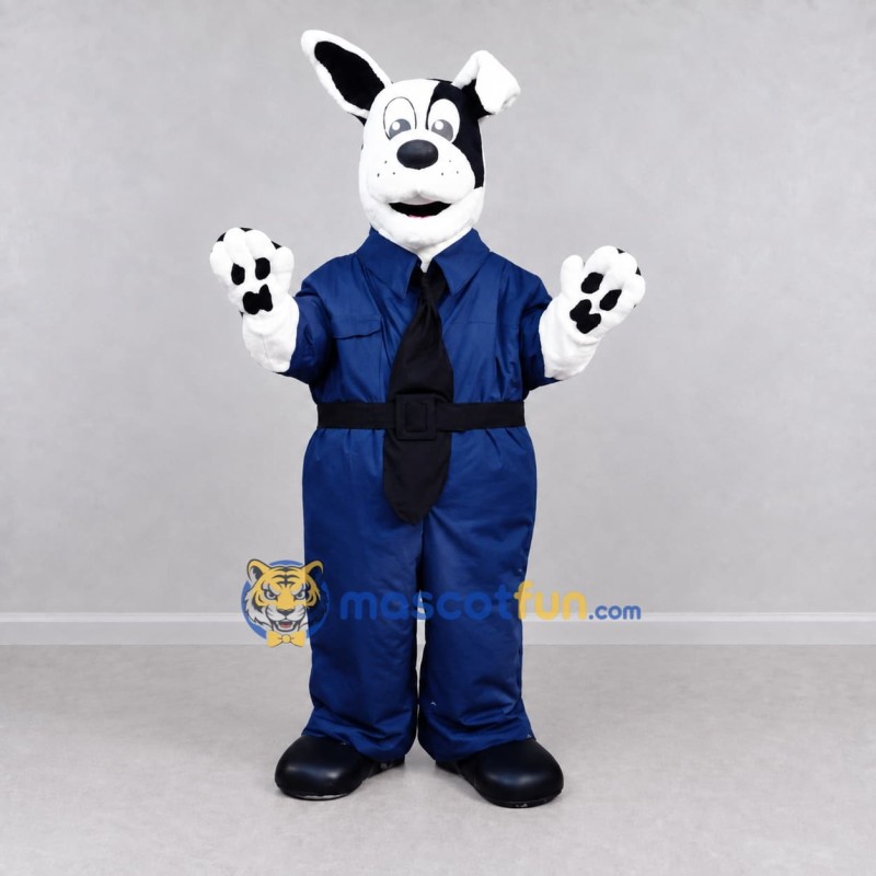 Custom Black White and Blue Police Dog Mascot Costume Adult Full Body Suit for Community Events Custom Black White and Blue Police Dog Mascot Costume Adult Full Body Suit for Community Events