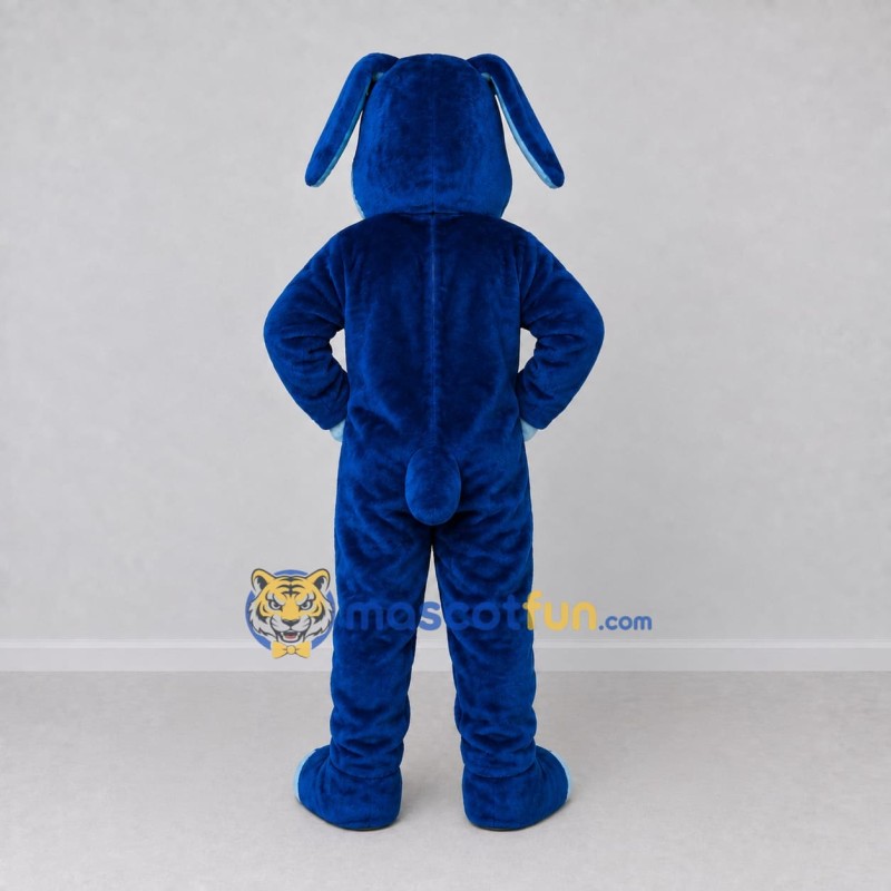 Custom Blue and Light Blue Dog Mascot Costume Adult Full Body Suit for Children's Events Custom Blue and Light Blue Dog Mascot Costume Adult Full Body Suit for Children's Events