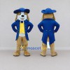 Custom Tan Blue and Yellow Dog in Tailcoat Mascot Costume Adult Full Body Suit for Costume Parties Custom Tan Blue and Yellow Dog in Tailcoat Mascot Costume Adult Full Body Suit for Costume Parties