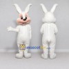 Custom White and Peach Rabbit Mascot Costume Adult Full Body Suit for Easter Events Custom White and Peach Rabbit Mascot Costume Adult Full Body Suit for Easter Events