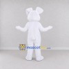 Custom White and Light Blue Rabbit Mascot Costume Adult Full Body Suit for Easter Events Custom White and Light Blue Rabbit Mascot Costume Adult Full Body Suit for Easter Events