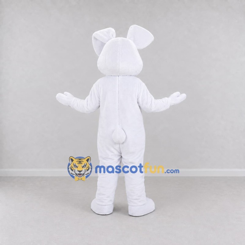 Custom White and Light Blue Rabbit Mascot Costume Adult Full Body Suit for Easter Events Custom White and Light Blue Rabbit Mascot Costume Adult Full Body Suit for Easter Events