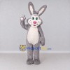 Custom Gray and White Rabbit Mascot Costume Adult Full Body Suit for Easter Events Custom Gray and White Rabbit Mascot Costume Adult Full Body Suit for Easter Events