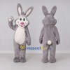 Custom Gray and White Rabbit Mascot Costume Adult Full Body Suit for Easter Events Custom Gray and White Rabbit Mascot Costume Adult Full Body Suit for Easter Events