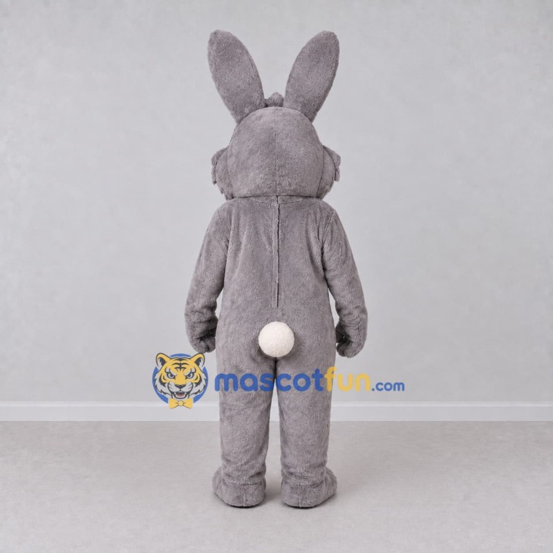Custom Gray and White Rabbit Mascot Costume Adult Full Body Suit for Easter Events Custom Gray and White Rabbit Mascot Costume Adult Full Body Suit for Easter Events