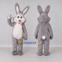 Custom Gray and White Rabbit Mascot Costume Adult Full Body Suit for Easter Events