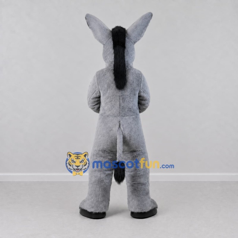 Custom Gray and White Donkey Mascot Costume Adult Full Body Suit for Farm Events Custom Gray and White Donkey Mascot Costume Adult Full Body Suit for Farm Events