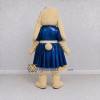 Custom Tan and Blue Lop-Eared Rabbit in Dress Mascot Costume Adult Full Body Suit for Easter Events