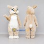 Custom Tan and White Rabbit Mascot Costume Adult Full Body Suit for Easter Events