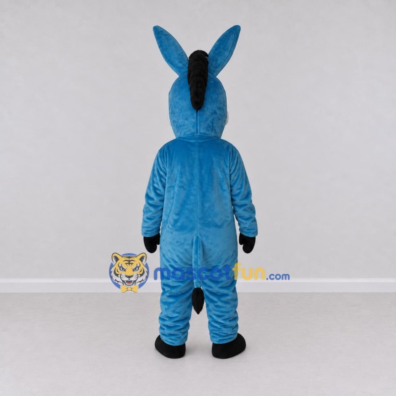 Custom Blue and White Donkey Mascot Costume Adult Full Body Suit for Farm Events Custom Blue and White Donkey Mascot Costume Adult Full Body Suit for Farm Events