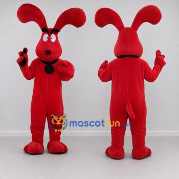 Custom Red Dog Mascot Costume Adult Full Body Suit for Community Events