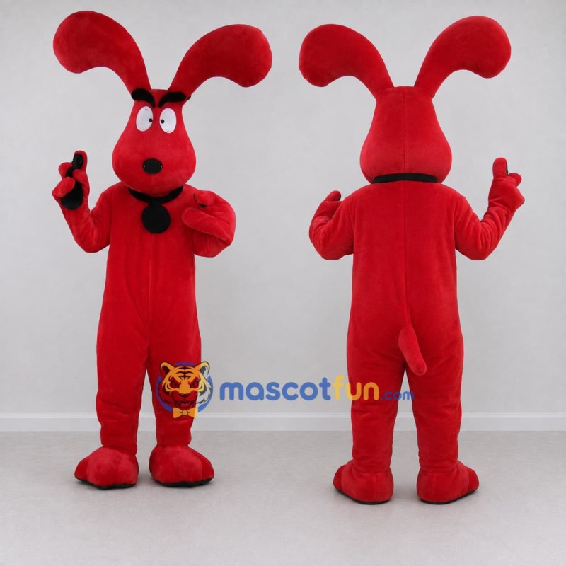 Custom Red Dog Mascot Costume Adult Full Body Suit for Community Events Custom Red Dog Mascot Costume Adult Full Body Suit for Community Events