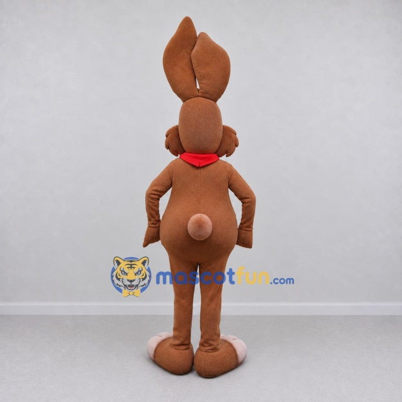 Custom Brown Rabbit with Bow Tie Mascot Costume Adult Full Body Suit for Easter Events Custom Brown Rabbit with Bow Tie Mascot Costume Adult Full Body Suit for Easter Events