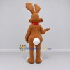 Custom Brown and White Rabbit with Bow Tie Mascot Costume Adult Full Body Suit for Easter Events Custom Brown and White Rabbit with Bow Tie Mascot Costume Adult Full Body Suit for Easter Events