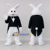 Custom White and Black Rabbit in Tailcoat Mascot Costume Adult Full Body Suit for Easter Events Custom White and Black Rabbit in Tailcoat Mascot Costume Adult Full Body Suit for Easter Events