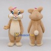Custom Tan and Cream Rabbit Mascot Costume Adult Full Body Suit for Easter Events Custom Tan and Cream Rabbit Mascot Costume Adult Full Body Suit for Easter Events