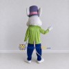 Custom Gray Green and Blue Mouse in Top Hat Mascot Costume Adult Full Body Suit for Stage Shows Custom Gray Green and Blue Mouse in Top Hat Mascot Costume Adult Full Body Suit for Stage Shows