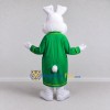 Custom White and Green Rabbit in Coat Mascot Costume Adult Full Body Suit for Easter Events Custom White and Green Rabbit in Coat Mascot Costume Adult Full Body Suit for Easter Events