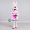 Custom White and Pink Rabbit Dancer Mascot Costume Adult Full Body Suit for Stage Shows Custom White and Pink Rabbit Dancer Mascot Costume Adult Full Body Suit for Stage Shows