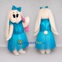 Custom Cream and Turquoise Lop-Eared Rabbit in Dress Mascot Costume Adult Full Body Suit for Easter Events