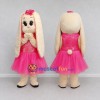 Custom Cream and Pink Lop-Eared Rabbit in Dress Mascot Costume Adult Full Body Suit for Easter Events