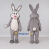 Custom Gray and White Rabbit Mascot Costume Adult Full Body Suit for Easter Events Custom Gray and White Rabbit Mascot Costume Adult Full Body Suit for Easter Events