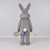 Custom Gray and White Rabbit Mascot Costume Adult Full Body Suit for Easter Events Custom Gray and White Rabbit Mascot Costume Adult Full Body Suit for Easter Events