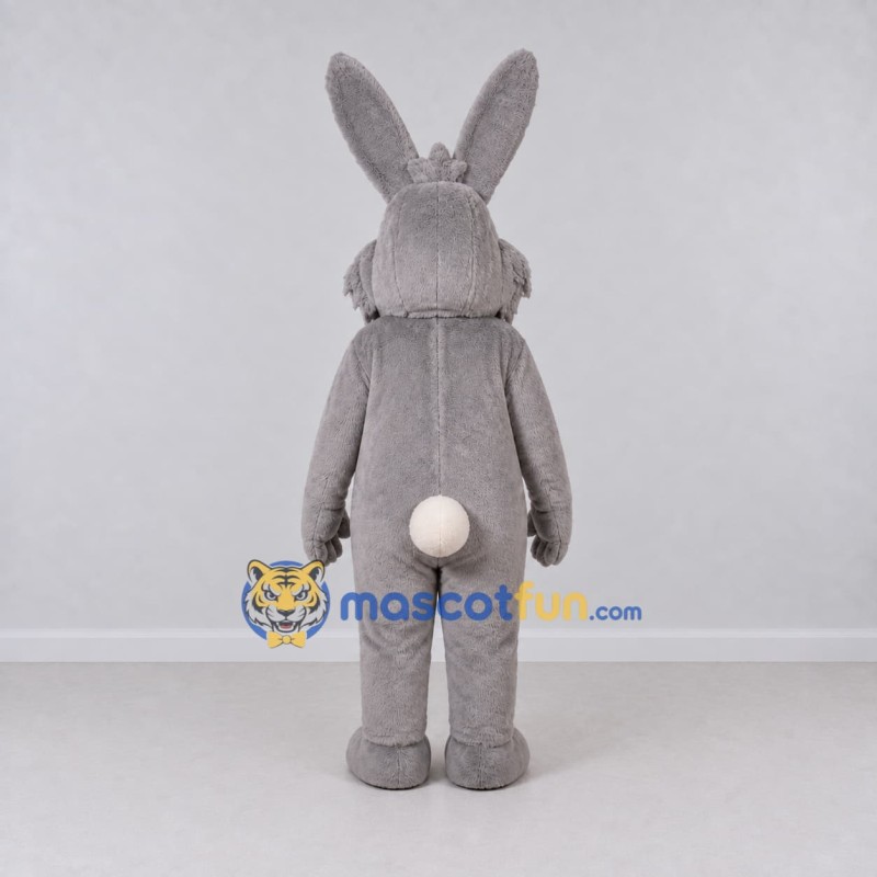 Custom Gray and White Rabbit Mascot Costume Adult Full Body Suit for Easter Events Custom Gray and White Rabbit Mascot Costume Adult Full Body Suit for Easter Events