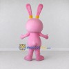 Custom Pink and White Rabbit with Flowers Mascot Costume Adult Full Body Suit for Easter Events Custom Pink and White Rabbit with Flowers Mascot Costume Adult Full Body Suit for Easter Events