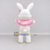 Custom White and Pink Rabbit with Ruffled Collar Mascot Costume Adult Full Body Suit for Easter Events Custom White and Pink Rabbit with Ruffled Collar Mascot Costume Adult Full Body Suit for Easter Events