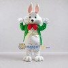 Custom White and Green Rabbit in Coat Mascot Costume Adult Full Body Suit for Easter Events Custom White and Green Rabbit in Coat Mascot Costume Adult Full Body Suit for Easter Events