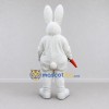 Custom White and Pink Rabbit with Carrot Mascot Costume Adult Full Body Suit for Easter Events Custom White and Pink Rabbit with Carrot Mascot Costume Adult Full Body Suit for Easter Events