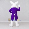 Custom White and Purple Rabbit in Tailcoat Mascot Costume Adult Full Body Suit for Easter Events Custom White and Purple Rabbit in Tailcoat Mascot Costume Adult Full Body Suit for Easter Events