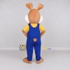 Custom Brown Yellow and Pink Rabbit Mascot Costume Adult Full Body Suit for Easter Events Custom Brown Yellow and Pink Rabbit Mascot Costume Adult Full Body Suit for Easter Events