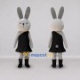 Custom Gray and Black Rabbit in Dress Mascot Costume Adult Full Body Suit for Easter Events