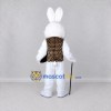 Custom White and Gold Rabbit Magician Mascot Costume Adult Full Body Suit for Stage Shows Custom White and Gold Rabbit Magician Mascot Costume Adult Full Body Suit for Stage Shows