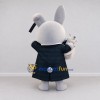 Custom Gray and Black Rabbit with Eye Patch Mascot Costume Adult Full Body Suit for Themed Parties Custom Gray and Black Rabbit with Eye Patch Mascot Costume Adult Full Body Suit for Themed Parties