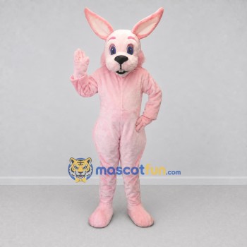 Custom Pink Rabbit Mascot Costume Adult Full Body Suit for Easter Events Custom Pink Rabbit Mascot Costume Adult Full Body Suit for Easter Events