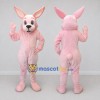 Custom Pink Rabbit Mascot Costume Adult Full Body Suit for Easter Events Custom Pink Rabbit Mascot Costume Adult Full Body Suit for Easter Events