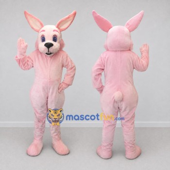 Custom Pink Rabbit Mascot Costume Adult Full Body Suit for Easter Events