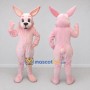 Custom Pink Rabbit Mascot Costume Adult Full Body Suit for Easter Events