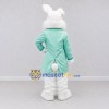 Custom White and Mint Green Rabbit in Tailcoat Mascot Costume Adult Full Body Suit for Easter Events Custom White and Mint Green Rabbit in Tailcoat Mascot Costume Adult Full Body Suit for Easter Events