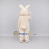 Custom Cream and Pink Rabbit Mascot Costume Adult Full Body Suit for Easter Events Custom Cream and Pink Rabbit Mascot Costume Adult Full Body Suit for Easter Events