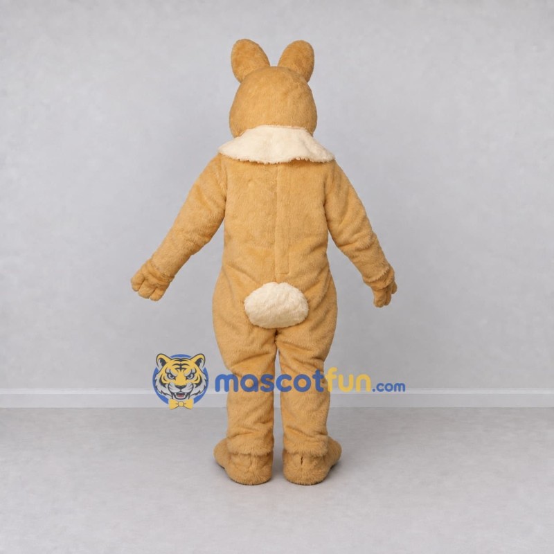 Custom Tan and Cream Rabbit with Bow Tie Mascot Costume Adult Full Body Suit for Easter Events Custom Tan and Cream Rabbit with Bow Tie Mascot Costume Adult Full Body Suit for Easter Events