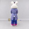 Custom White Purple and Blue Rabbit in Floral Tailcoat Mascot Costume Adult Full Body Suit for Easter Events Custom White Purple and Blue Rabbit in Floral Tailcoat Mascot Costume Adult Full Body Suit for Easter Events