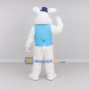 Custom White Purple and Blue Rabbit Mascot Costume Adult Full Body Suit for Easter Events Custom White Purple and Blue Rabbit Mascot Costume Adult Full Body Suit for Easter Events